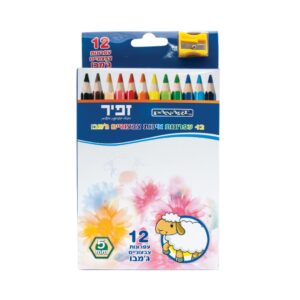 12 עפרונות צבעוניים ג'מבו