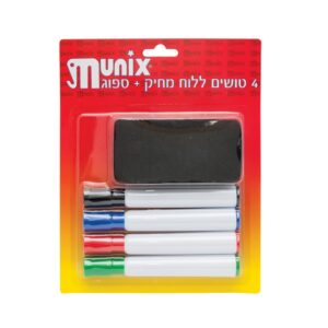 4 טושי מרק ללוח מחיק