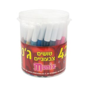 42 טושים צבעוניים ג'מבו