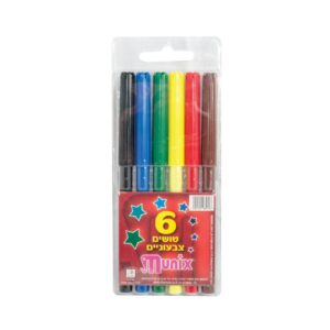6 טושים צבעוניים