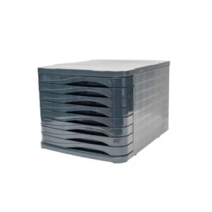 8 מגירות אחסון שחור שקוף