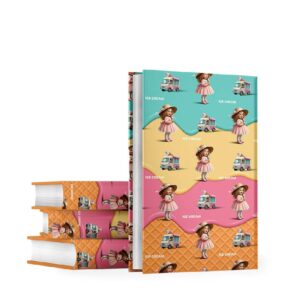 גלילי עטיפה לספרים דגם בובה גלידה