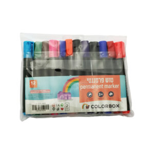 טוש-פרמננטי-מארז-12-COLORBOX