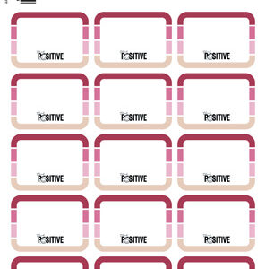 מדבקות שם ומקצוע דגם POSITIVE