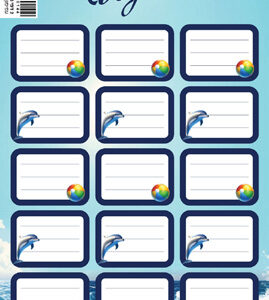 מדבקות שם ומקצוע דגם דולפין