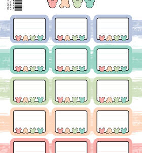 מדבקות שם ומקצוע דגם משיכות מכחול