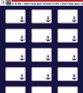 מדבקות שם ומקצוע דגם עוגן