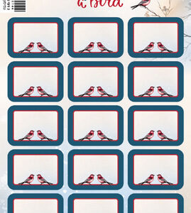 מדבקות שם ומקצוע דגם ציפורים