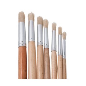 סט מכחולים מיקס גדלים עגול