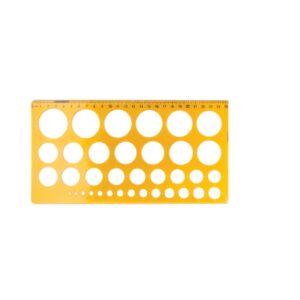 סרגל שבלונה עיגולים גדלים שונים