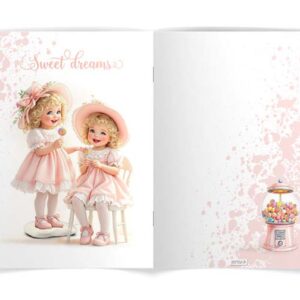 עטיפה למחברות דגם בובה ממתקים