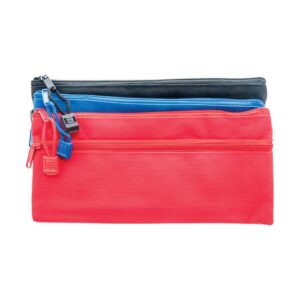 קלמר צבע אחד 2 תאים רוכסן זיפר